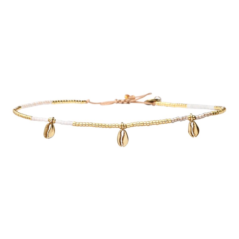Bracelet de cheville Anna White jasmin
