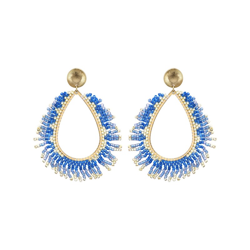 Paire de boucles d'oreilles Maya Electric blue