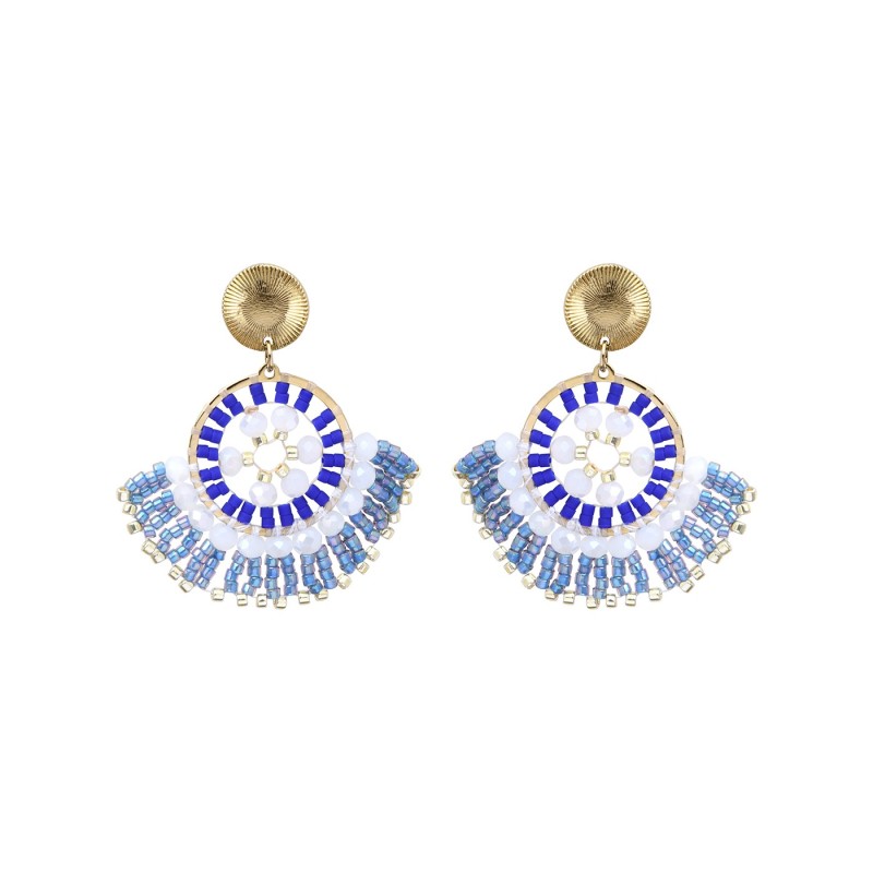 Paire de boucles d'oreilles Joya Electric blue