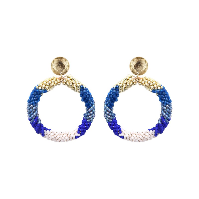 Paire de boucles d'oreilles Palma Electric blue