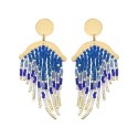 Paire de boucles d'oreilles Victoire Electric blue