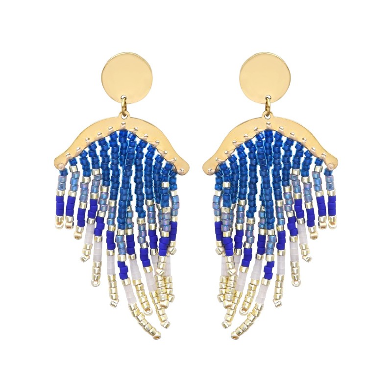 Paire de boucles d'oreilles Victoire Electric blue
