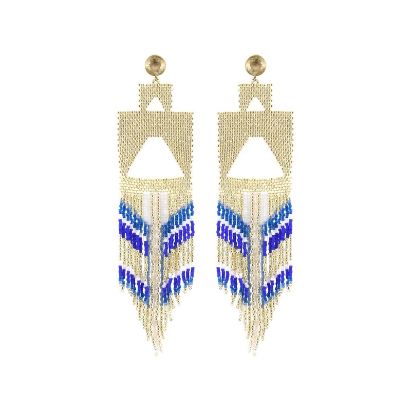 Paire de boucles d'oreilles Serena Electric blue