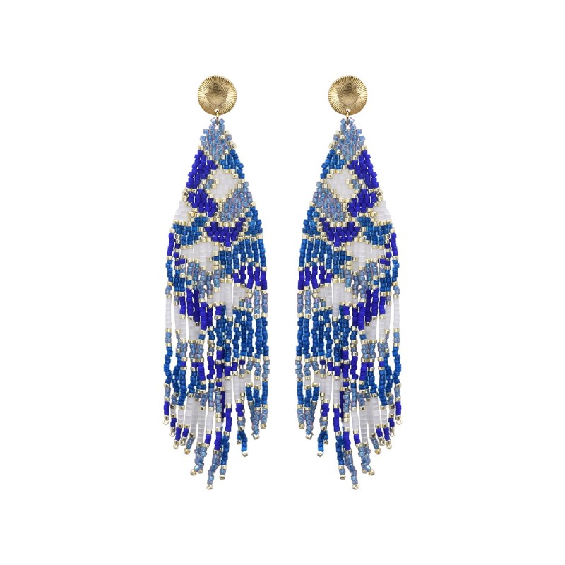 Paire de boucles d'oreilles Gina Electric blue