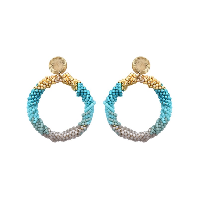 Paire de boucles d'oreilles Palma Blue ocean