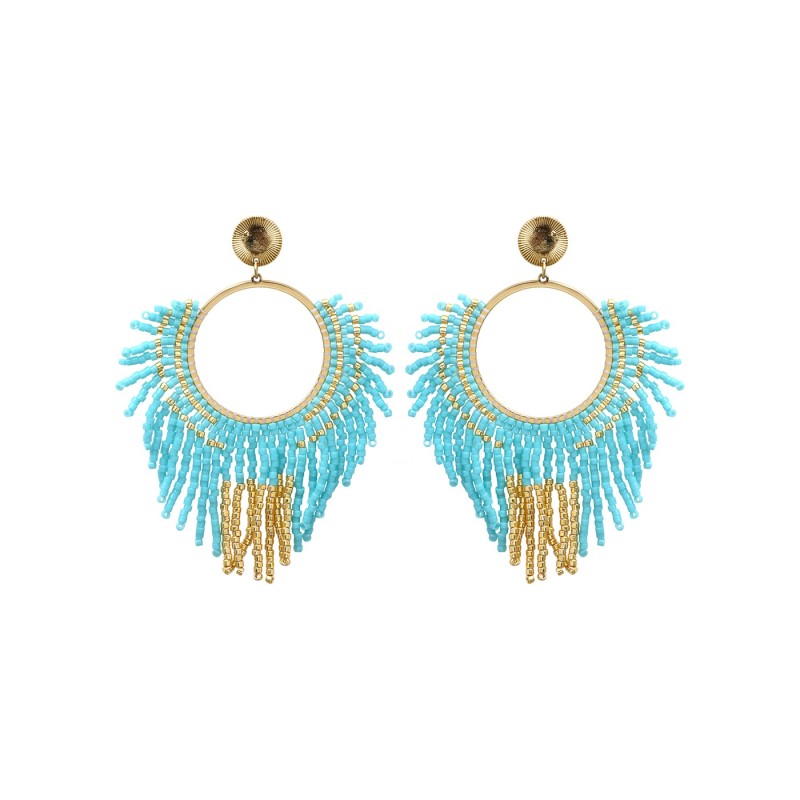 Paire de boucles d'oreilles Isla Blue ocean