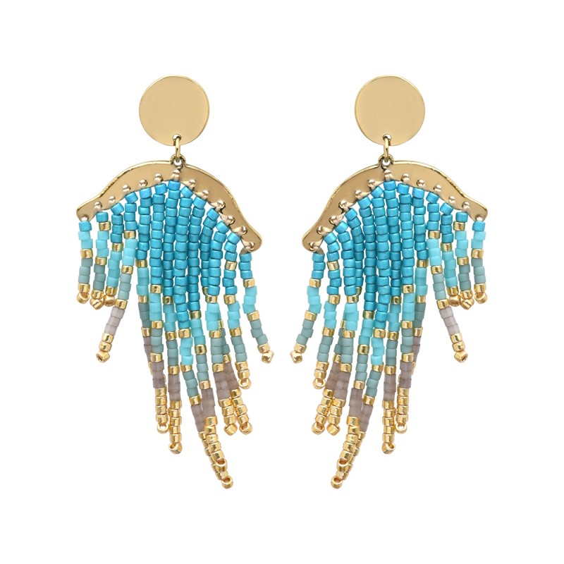 Paire de boucles d'oreilles Victoire Blue ocean