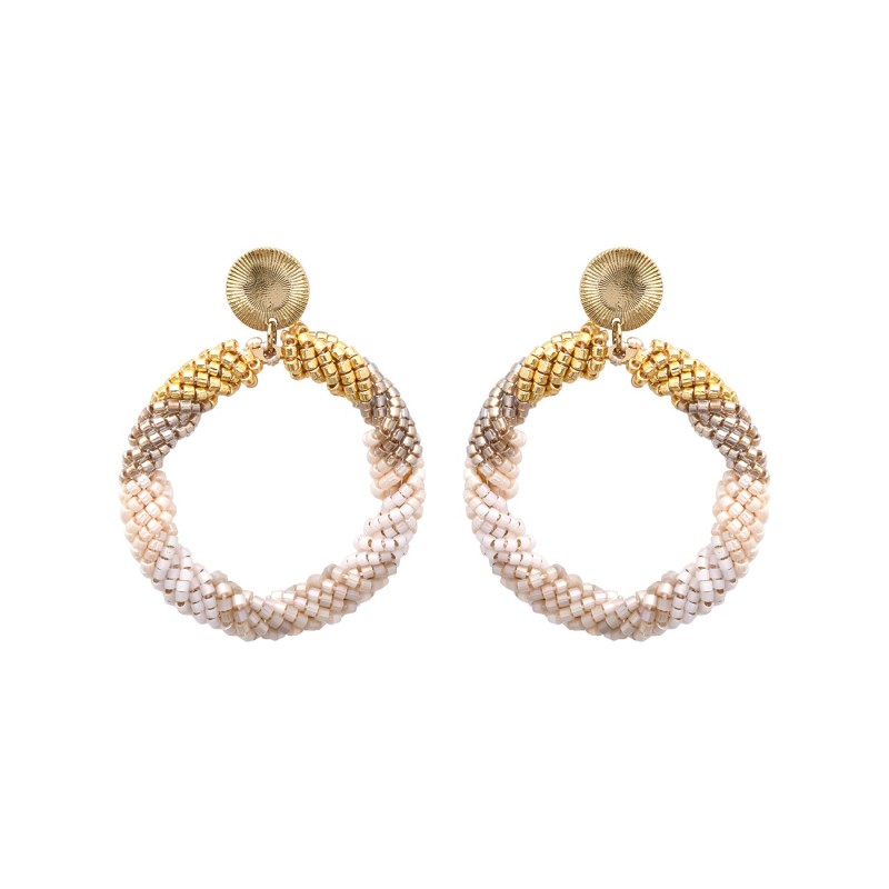 Paire de boucles d'oreilles Palma White jasmin