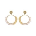 Paire de boucles d'oreilles Tal White jasmin