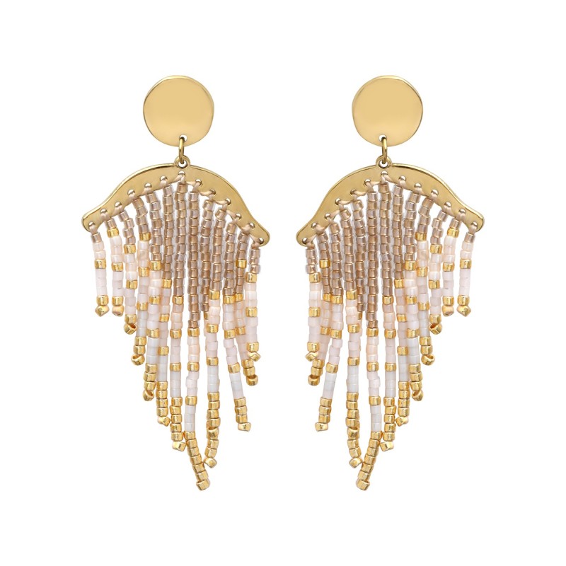 Paire de boucles d'oreilles Victoire White jasmin