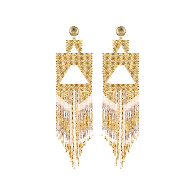 Paire de boucles d'oreilles Serena White jasmin
