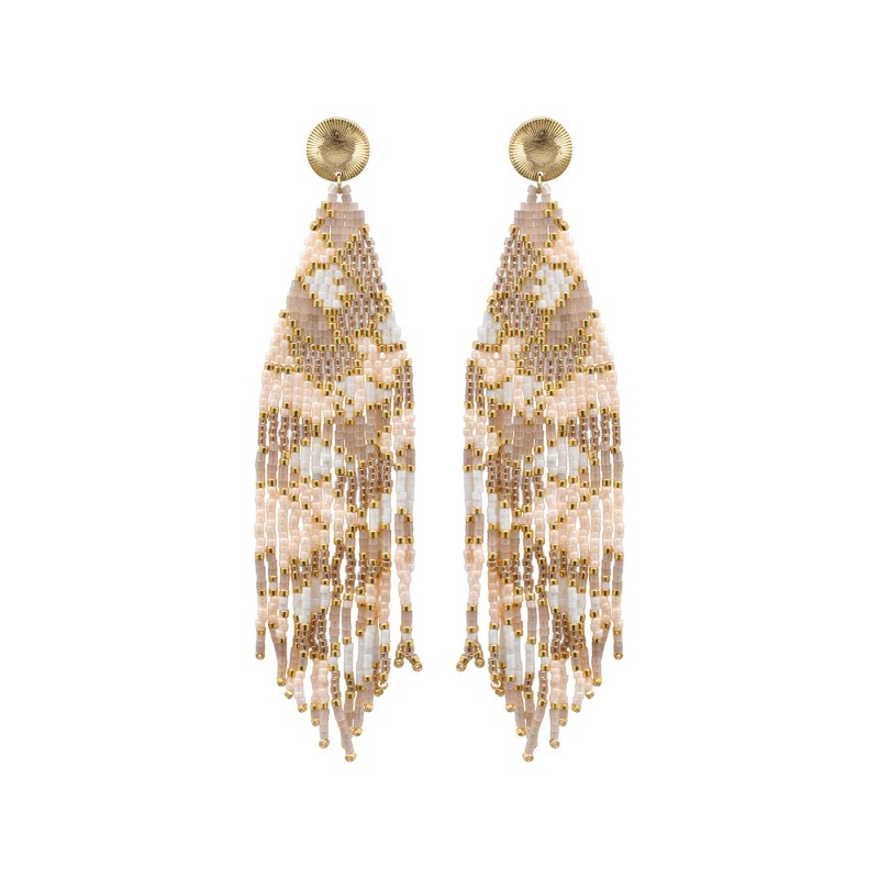 Paire de boucles d'oreilles Gina White jasmin