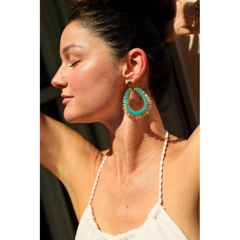 Boucles d'oreilles Maya - Blue ocean