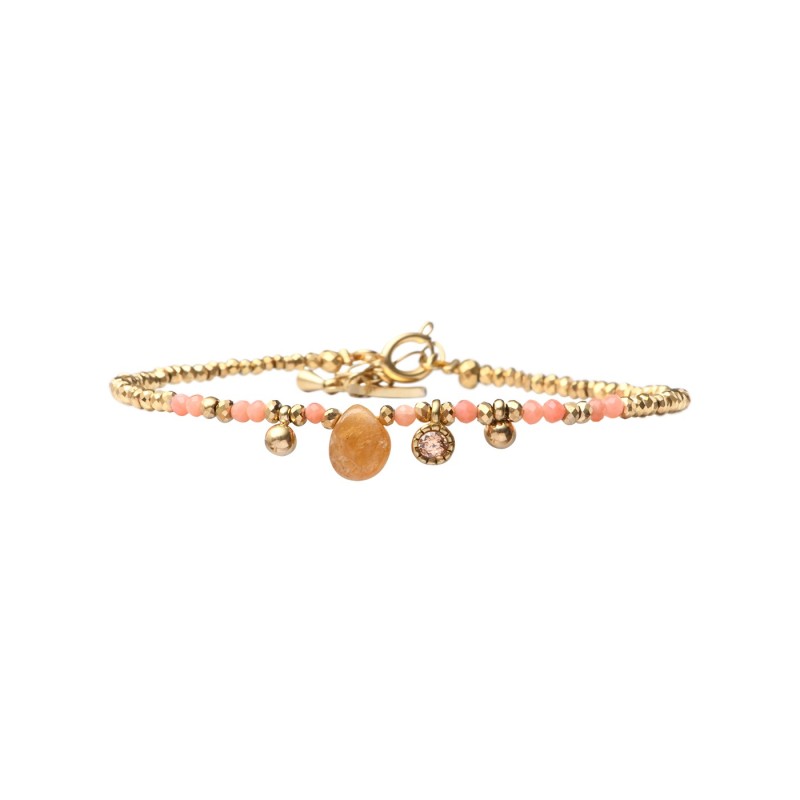 Bracelet Gabrielle Corail rose