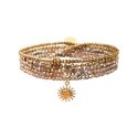 Bracelet Gaby 5 Tours Cristal doré