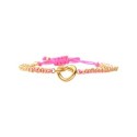 Bracelet Lina Nœud cordon rose fluo
