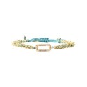 Bracelet Lina Squircle cordon turquoise