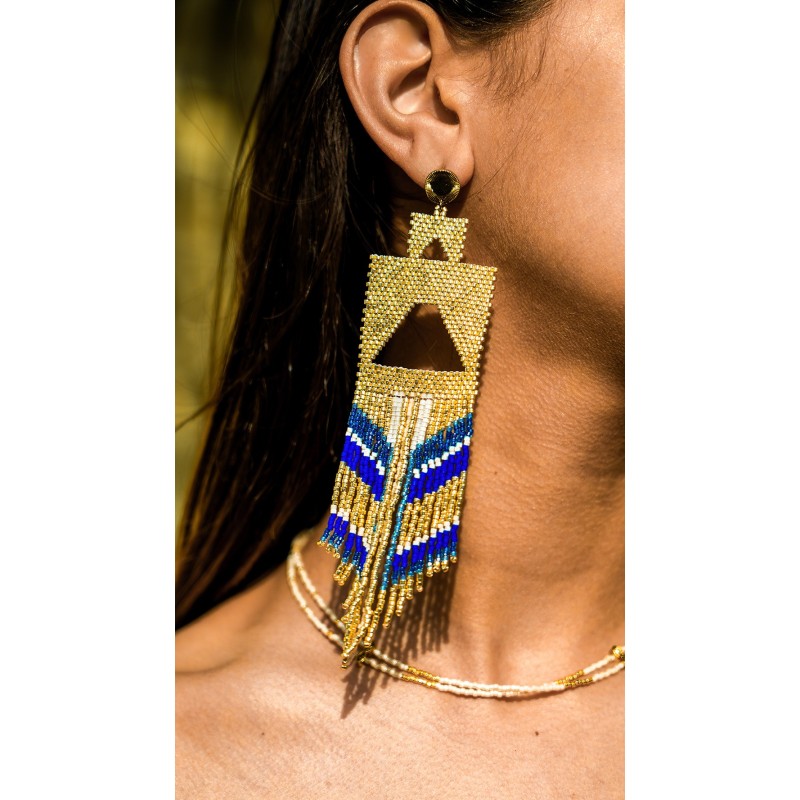 Boucles d'oreilles Serena - Electric blue