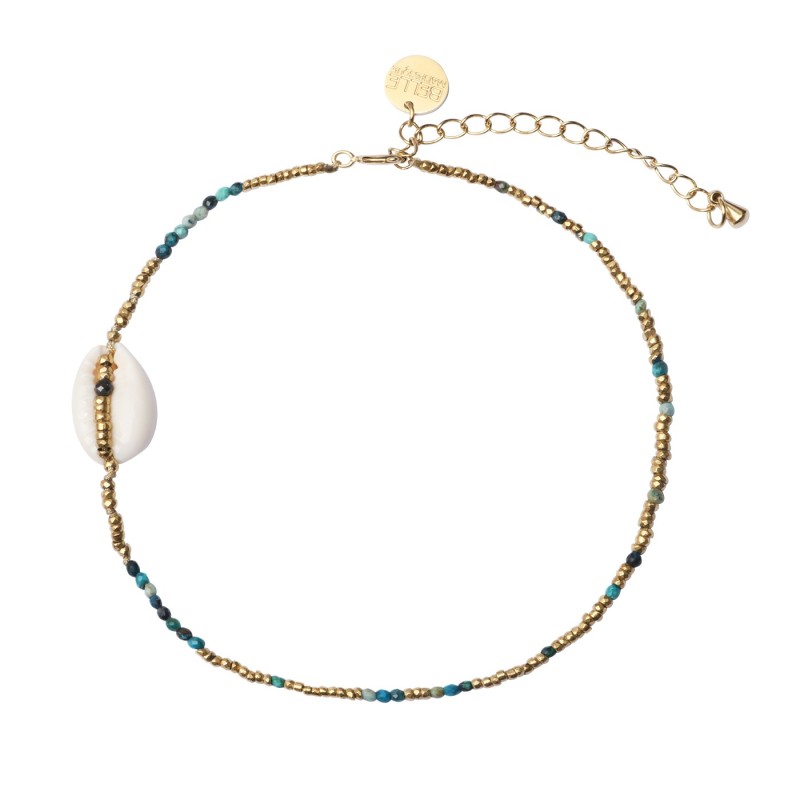 Bracelet de cheville Papeete turquoise