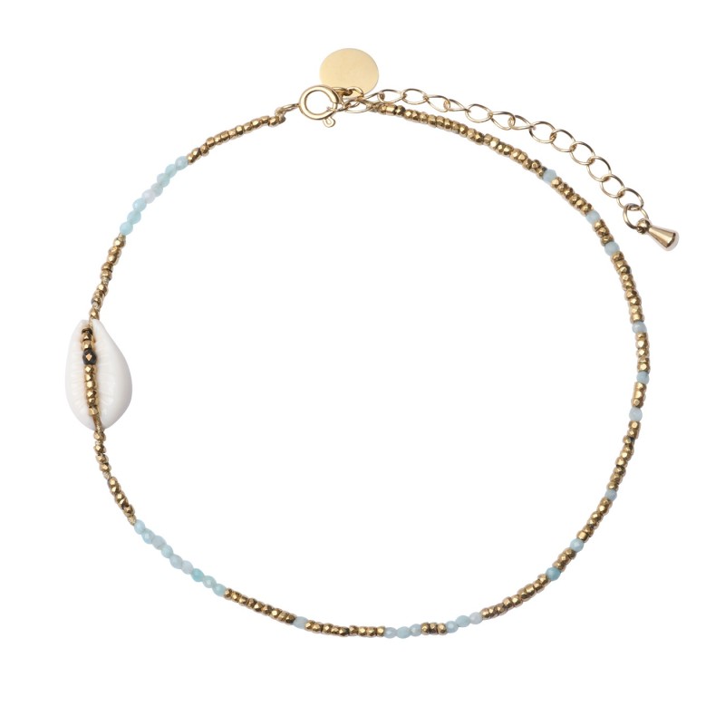 Bracelet de cheville Papeete amazonite