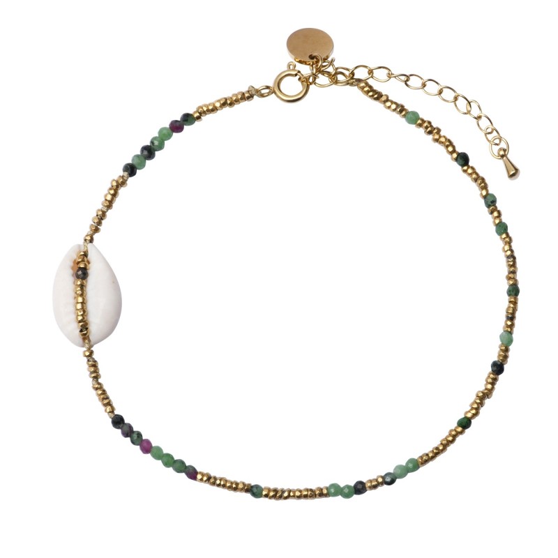 Bracelet de cheville Papeete rubis zoïste