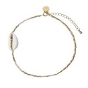 Bracelet de cheville Papeete aventurine rose