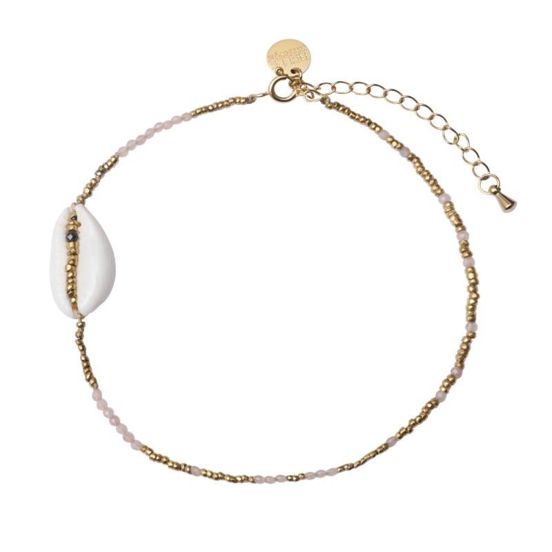Bracelet de cheville Papeete aventurine rose