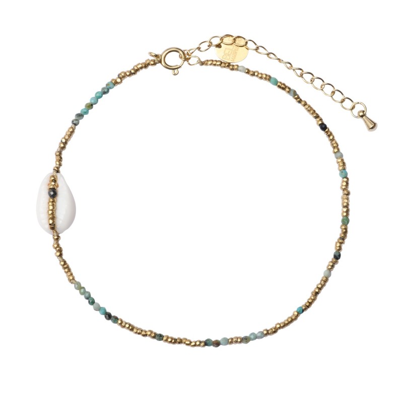 Bracelet de cheville Papeete turquoise africaine