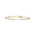 Bracelet Maeva apatite, perles de culture et pépites de diamant brut