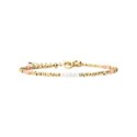 Bracelet Maeva corail rose, perles de culture et pépites de diamant brut