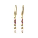 Boucles d'oreilles Teiva rubis