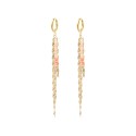 Boucles d'oreilles Solea corail rose, aventurine rose
