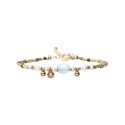Bracelet Aniata perles de culture, charms et aigue marine et rubis zoïste