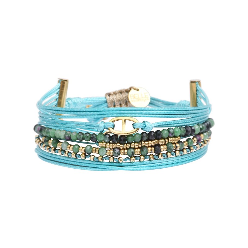 Bracelet mulit-rangs Samsara rubis zoïste