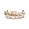 Bracelet mulit-rangs Samsara quartz blanc