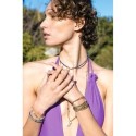 Bracelet RIM nude 2 Tours tourmaline rose, pierre de lune et rubis