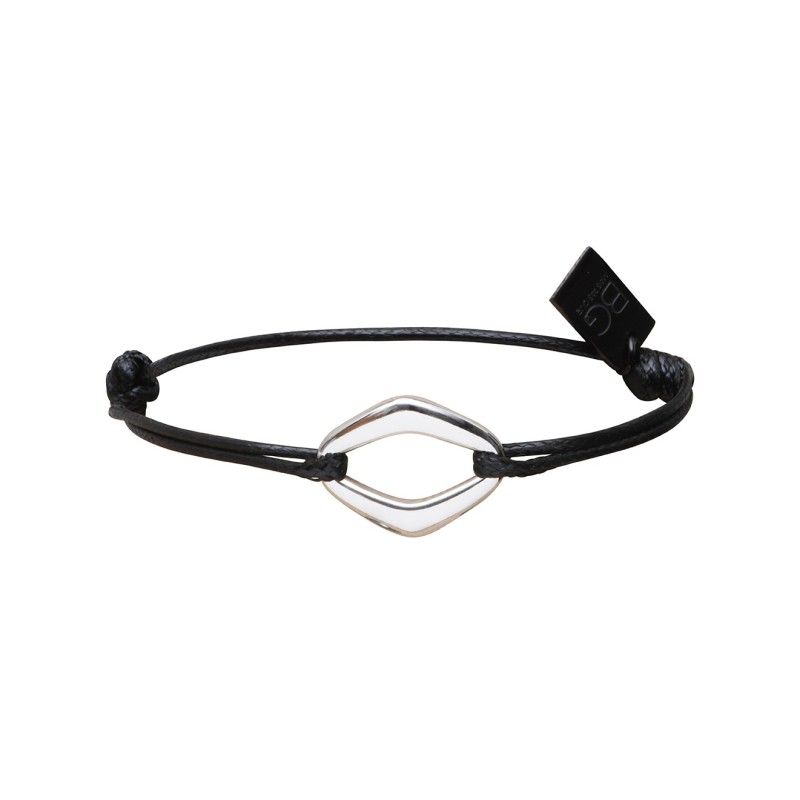 Bracelet Matteo Losange Large noir