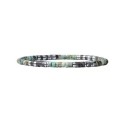 Bracelet Leo élastique turquoise africaine et obsidienne