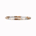 Bracelet Leo élastique pierre de rivière et jaspe paysage