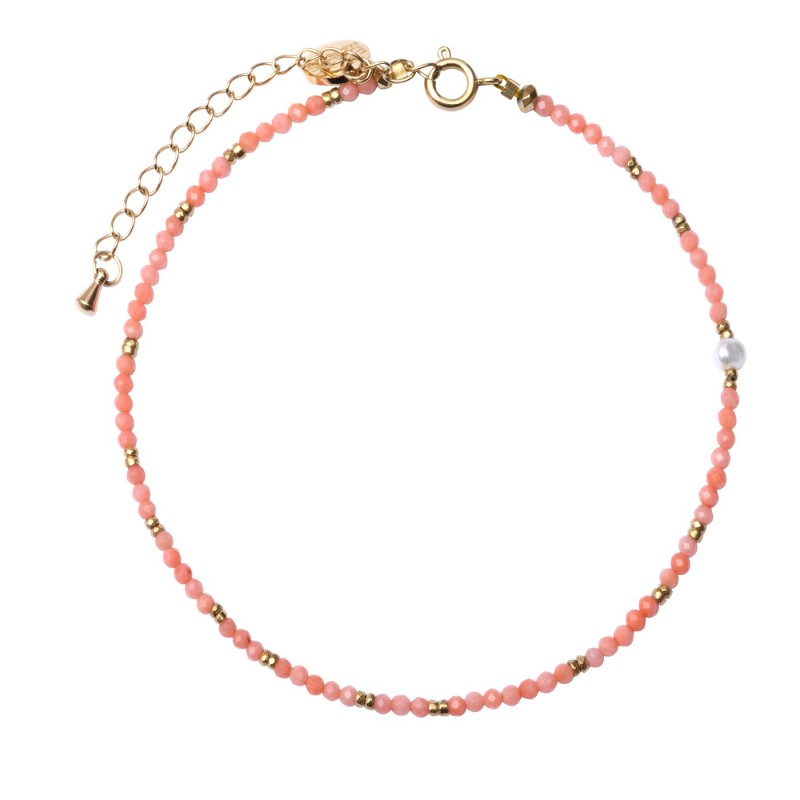 Bracelet de Cheville Lona corail rose