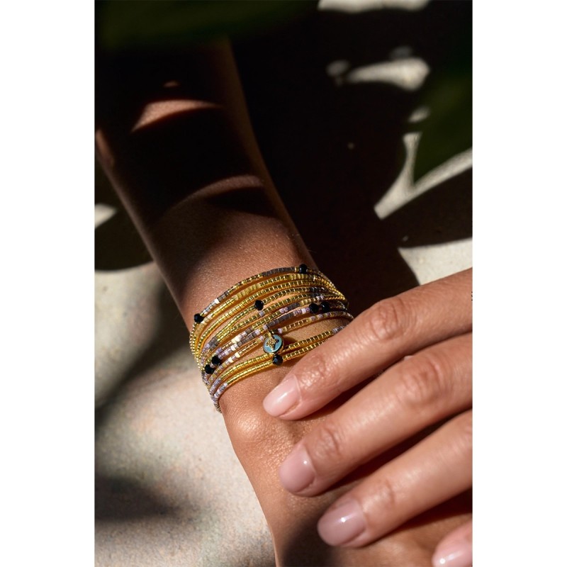 Bracelet Dream gold and grey Lina