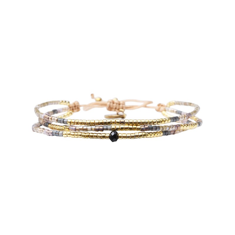 Bracelet Dream gold and grey Agathe