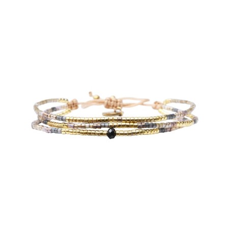 Bracelet Dream gold and grey Agathe