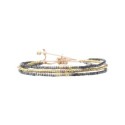 Bracelet Dream gold and grey Mia