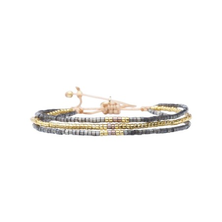 Bracelet Dream gold and grey Mia