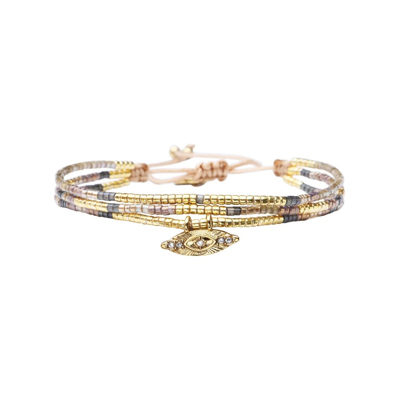 Bracelet Dream gold and grey Capucine