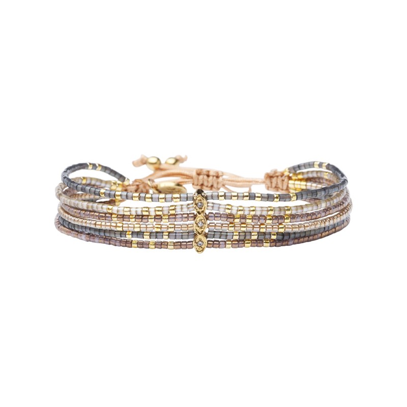 Bracelet Légende Dream gold and grey Aya