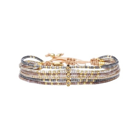 Bracelet Légende Dream gold and grey Aya