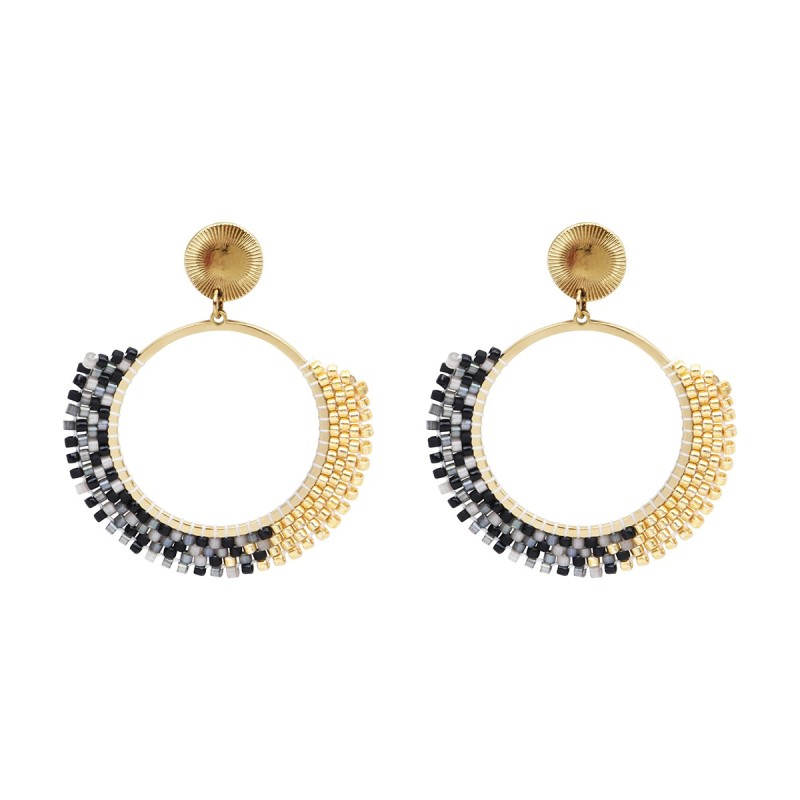 Paire de boucles d'oreilles Tal Black édition