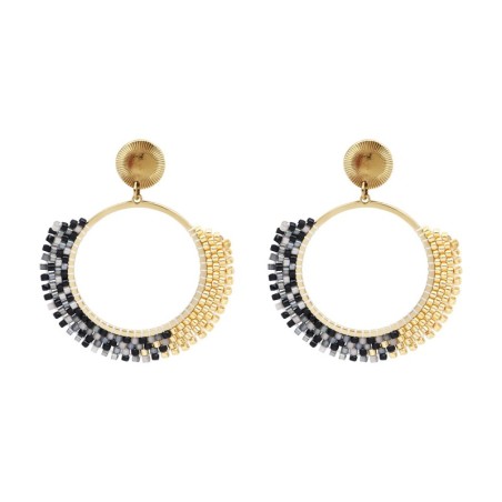 Paire de boucles d'oreilles Tal Black édition